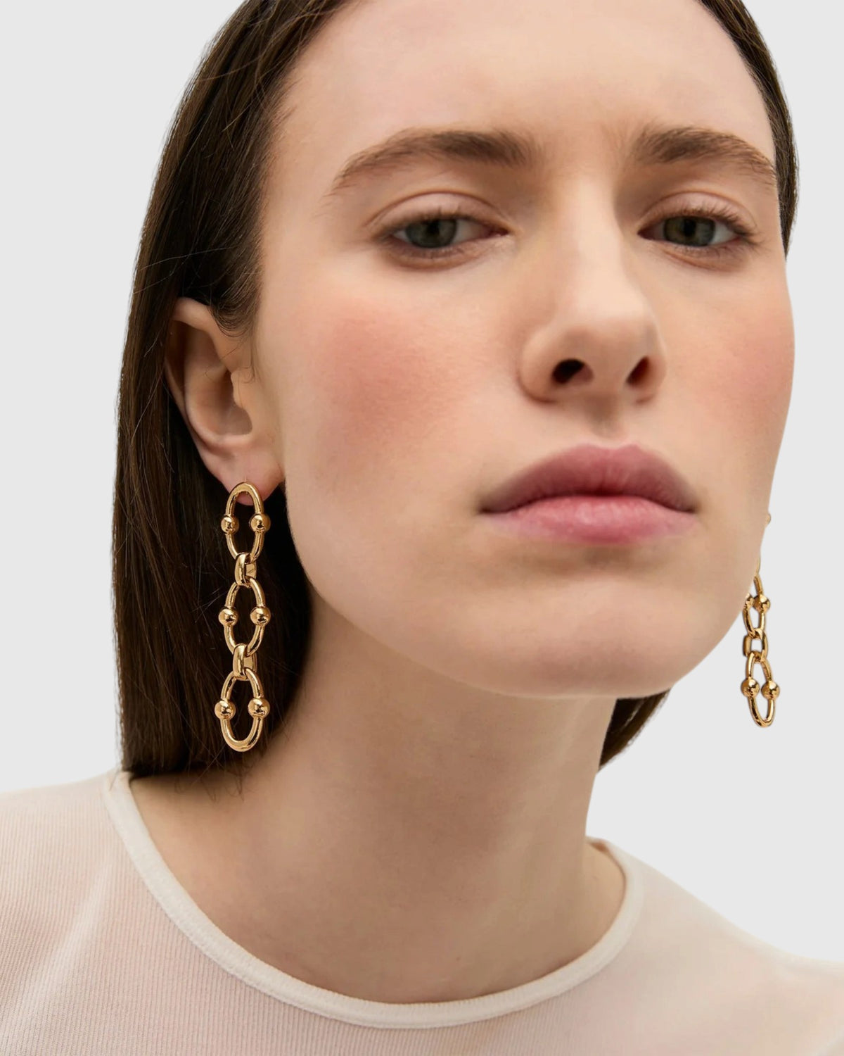 Rivage gold drop earrings