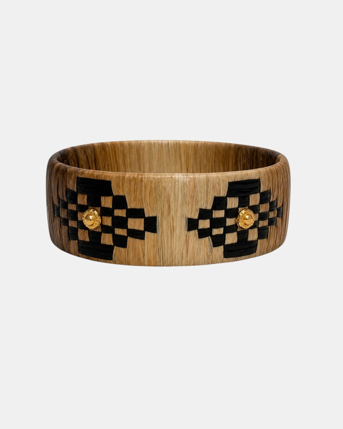 Armband Raffia Natur Schwarz