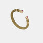 Sarina Armband Leder Gold Khaki