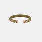 Sarina Armband Leder Gold Khaki
