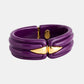 Seitenansicht des Gas Bijoux Ecume Armbands aus violettem Acetat