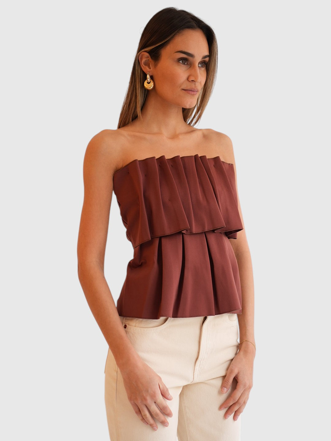 Sculpted Top Mahogany Red