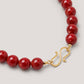 Detail der Lié Studio Mary Kette Red mit Karneol-Steinen