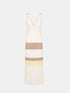 MRZ plissiertes Strickkleid mit Colour-Block-Streifen als Freisteller