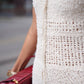 Strickkleid Creme mit Rückenausschnitt