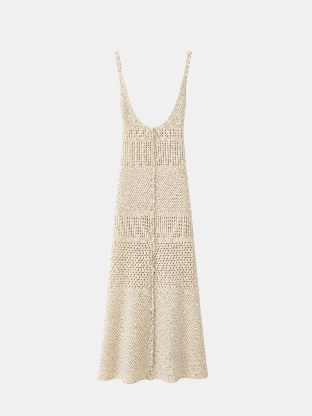 Strickkleid Creme mit Rückenausschnitt