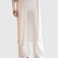 Detailansicht der weißen MRZ Strickhose im Front-Styling