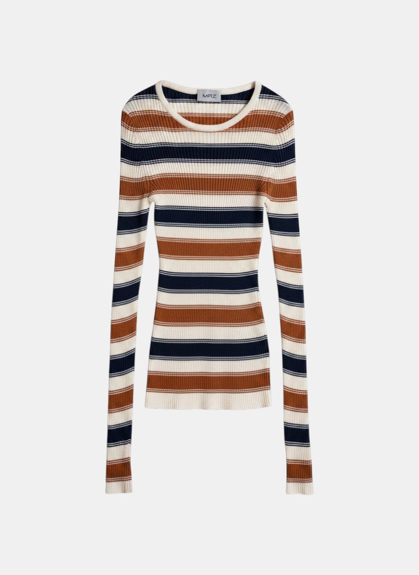 Feinstricktop mit Streifen