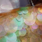 Paillettentasche Multicolour Pastell