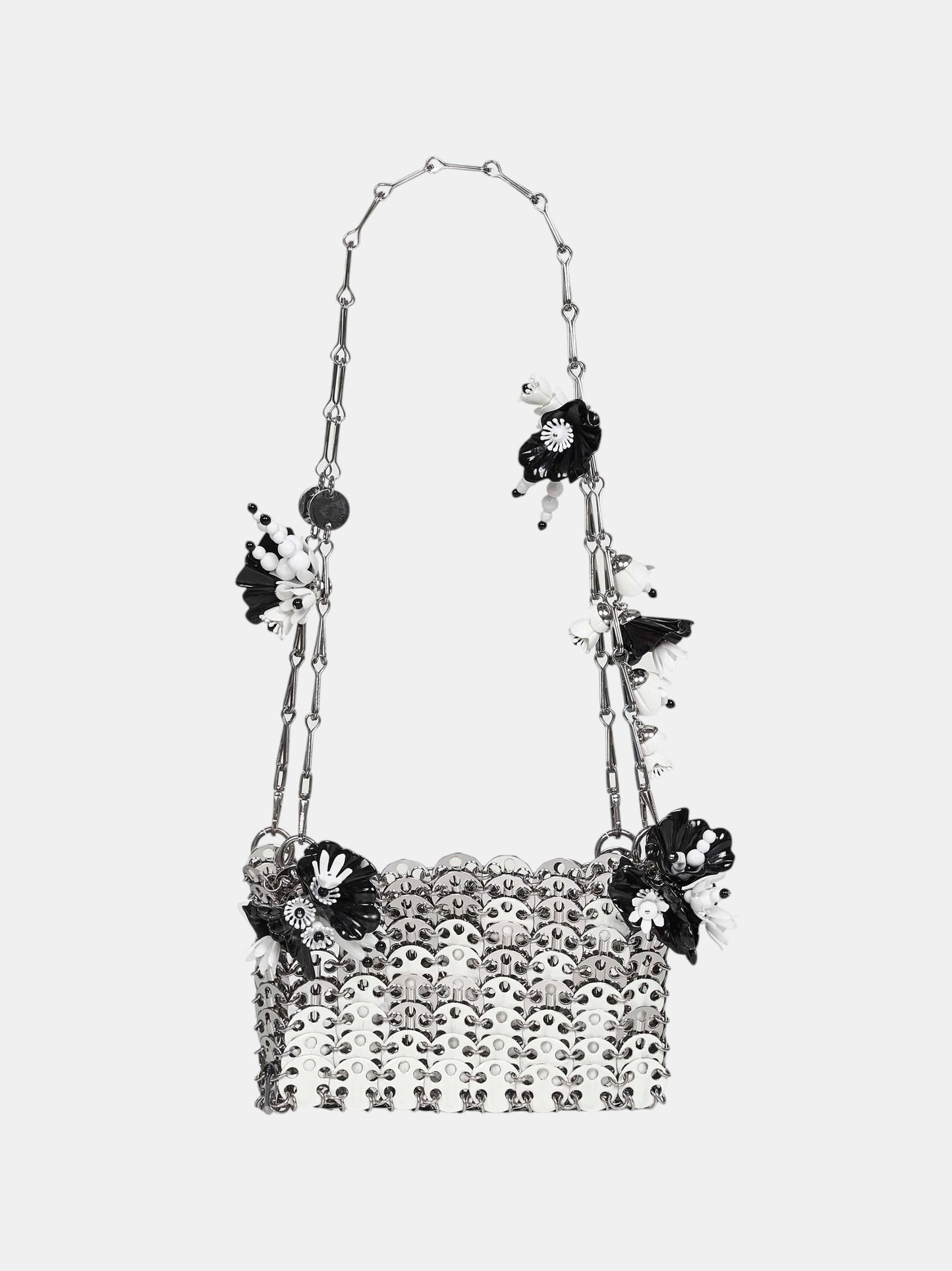 1969 Nano Tasche Silber Weiß