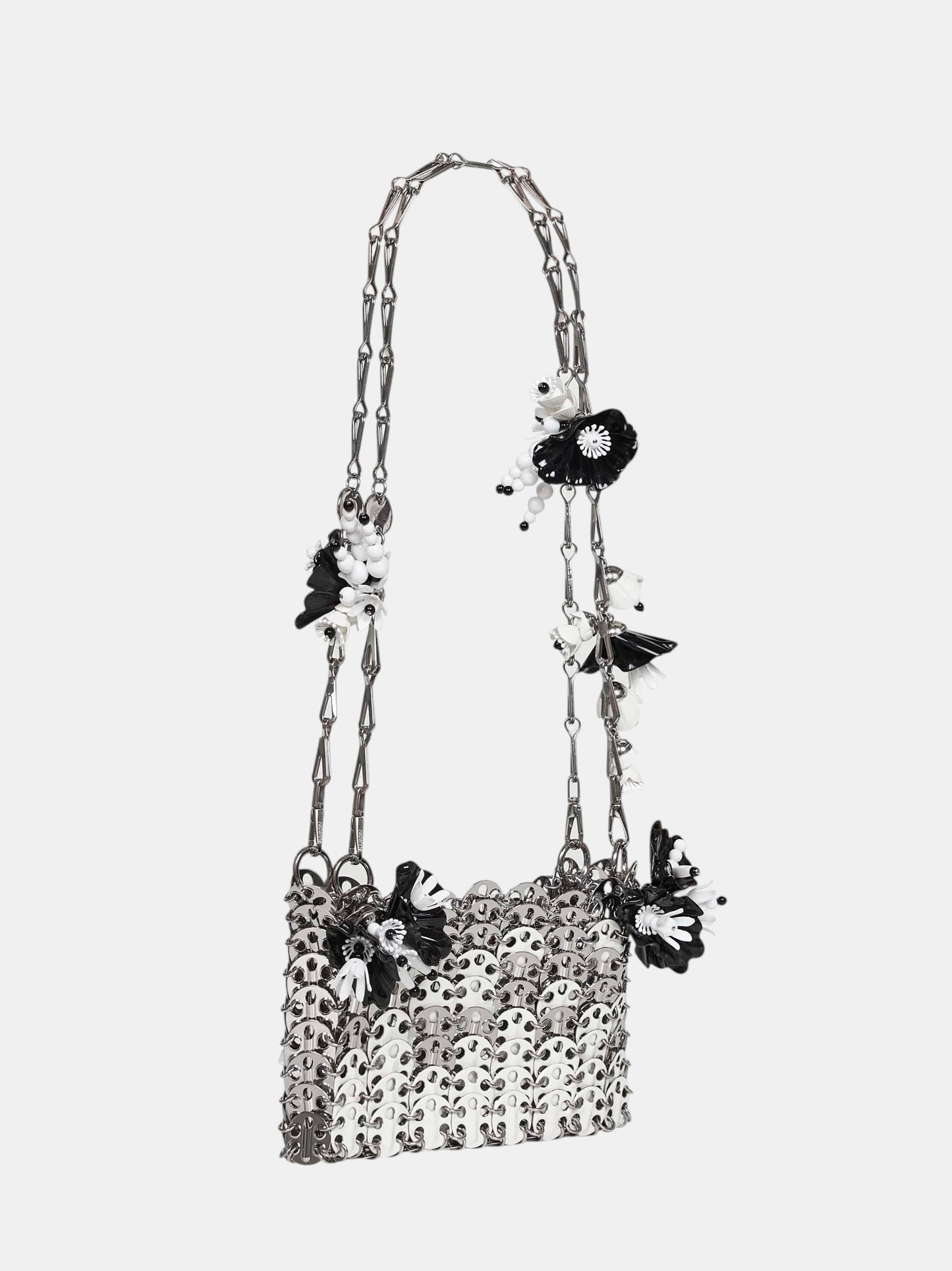 1969 Nano Tasche Silber Weiß