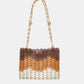 Rabanne 1969 Gradient Schultertasche in Braun Creme als Freisteller