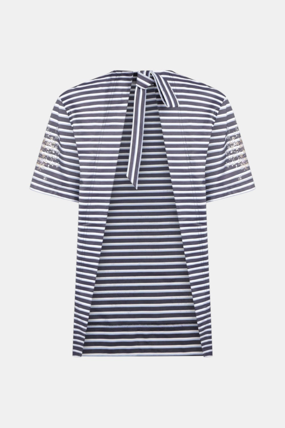 Gestreiftes T-Shirt mit offenem Rücken