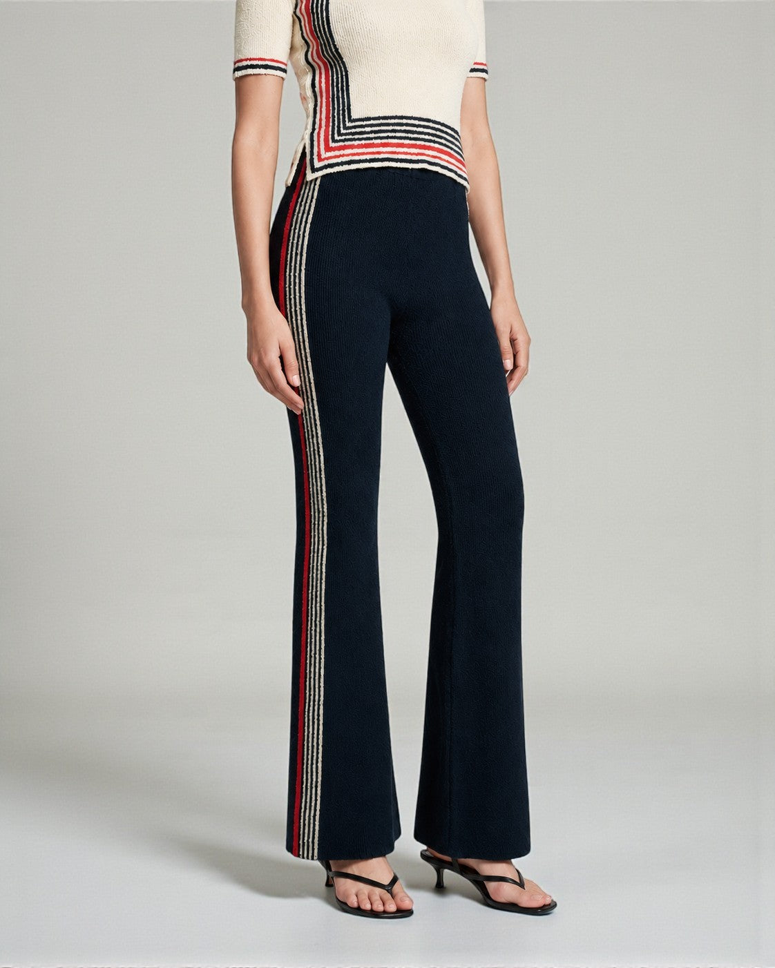 Rabanne Flared Fit Hose mit Streifendetail