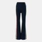 Rabanne Flared Fit Hose in Marine mit Streifendetail als Freisteller