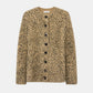 Rabanne Cardigan mit Punkten in Beige als Freisteller