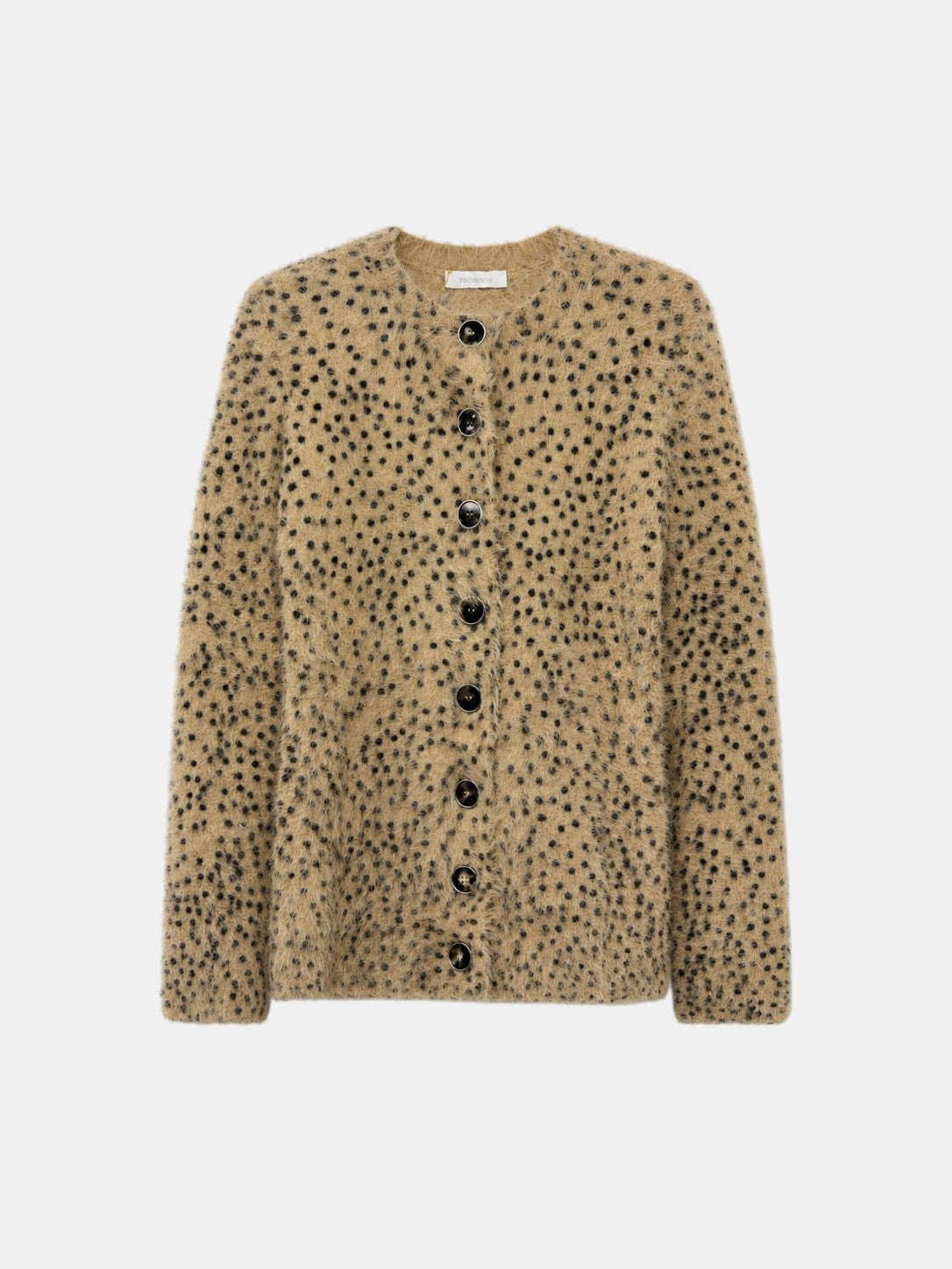Cardigan mit Punkten Beige