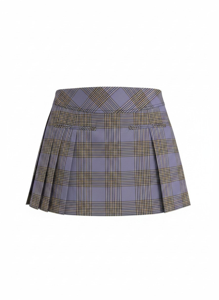 Karierter Minirock Lila