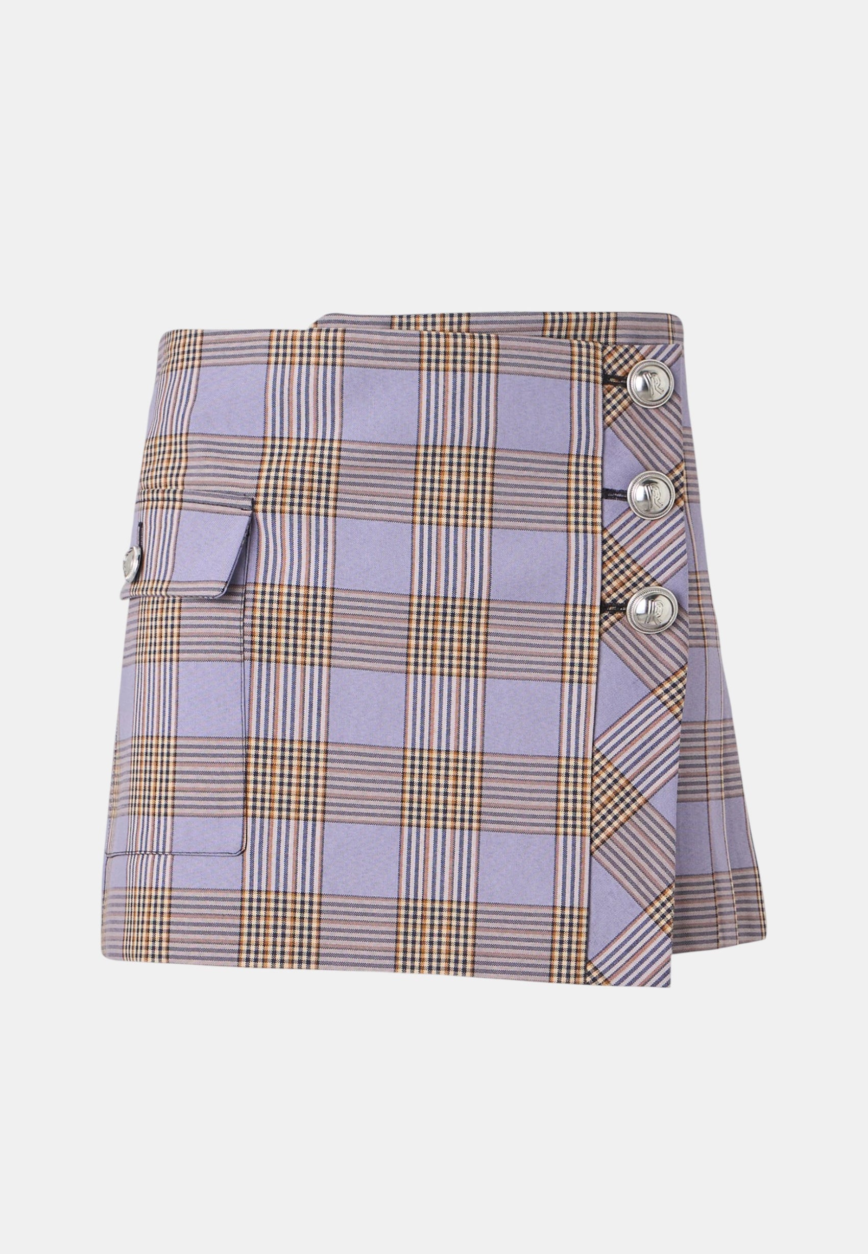Karierter Minirock Lila