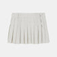Rabanne plissierter Minirock in Beige Grau als Freisteller