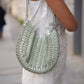 Moon Flip Tasche Hellgrün Silber