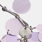 Detail der Rabanne Nano 1969 Schultertasche mit 1969 Discs in Lila