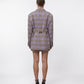 Rabanne karierter Blazer in Lila von hinten getragen