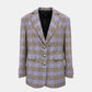 Rabanne karierter Blazer in Lila als Freisteller