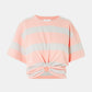 Rabanne Ring T-Shirt in Grau Pfirsich als Freisteller