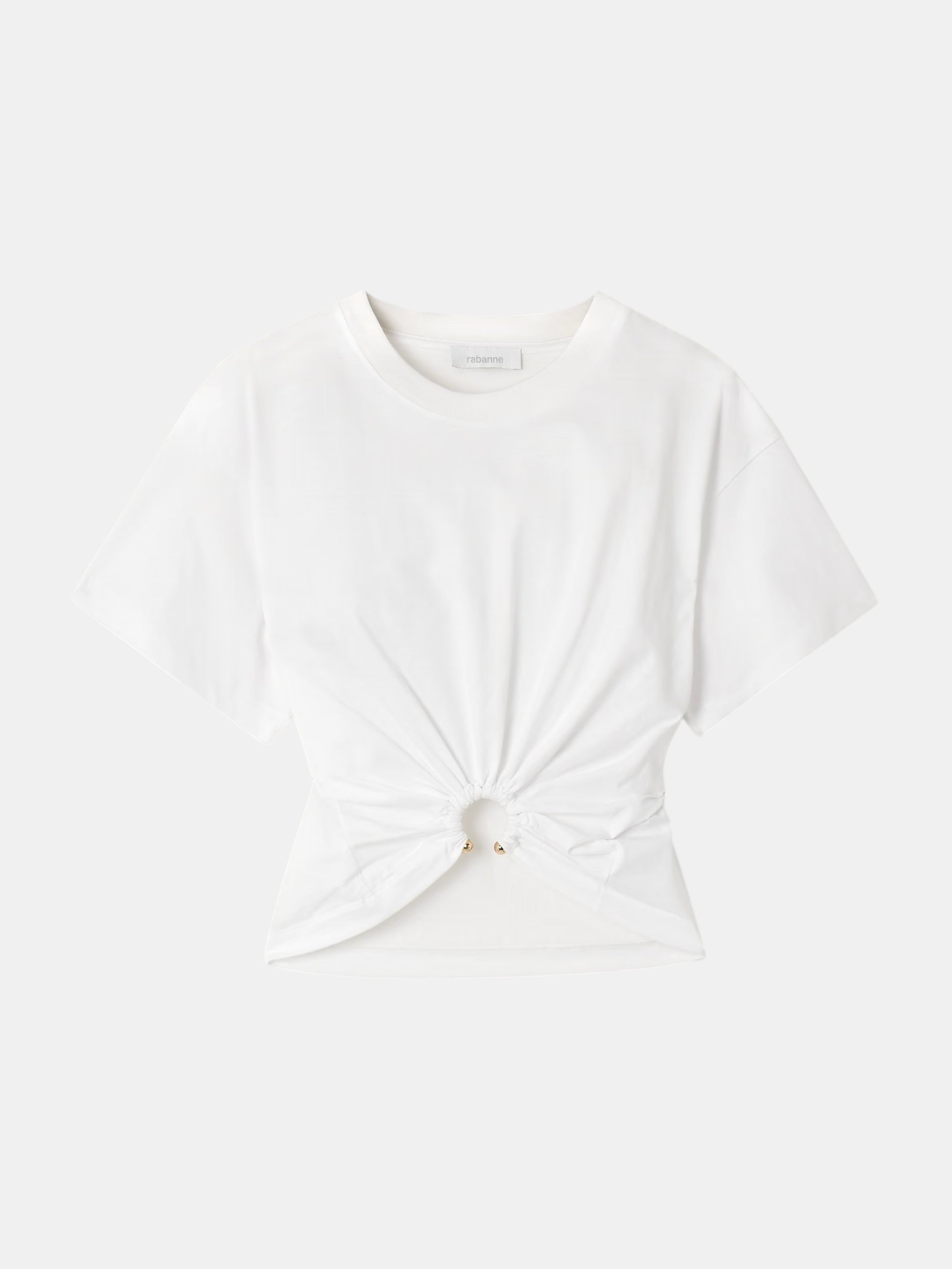 Rabanne Ring T-Shirt Weiß als Freisteller