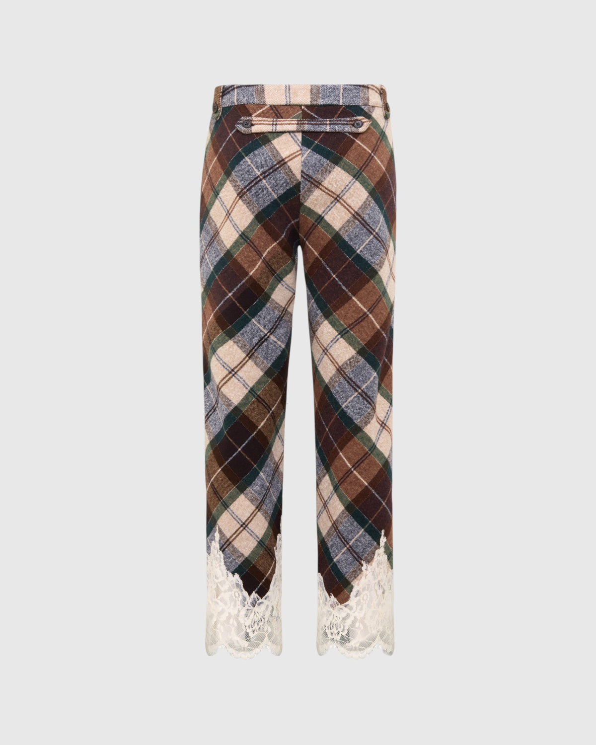 Vivienne pants with lace-trimmed hems