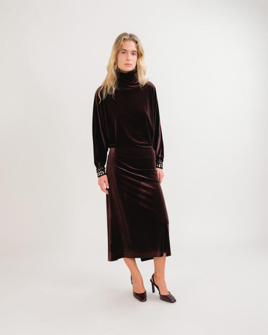 Samt-Maxikleid Anette Braun