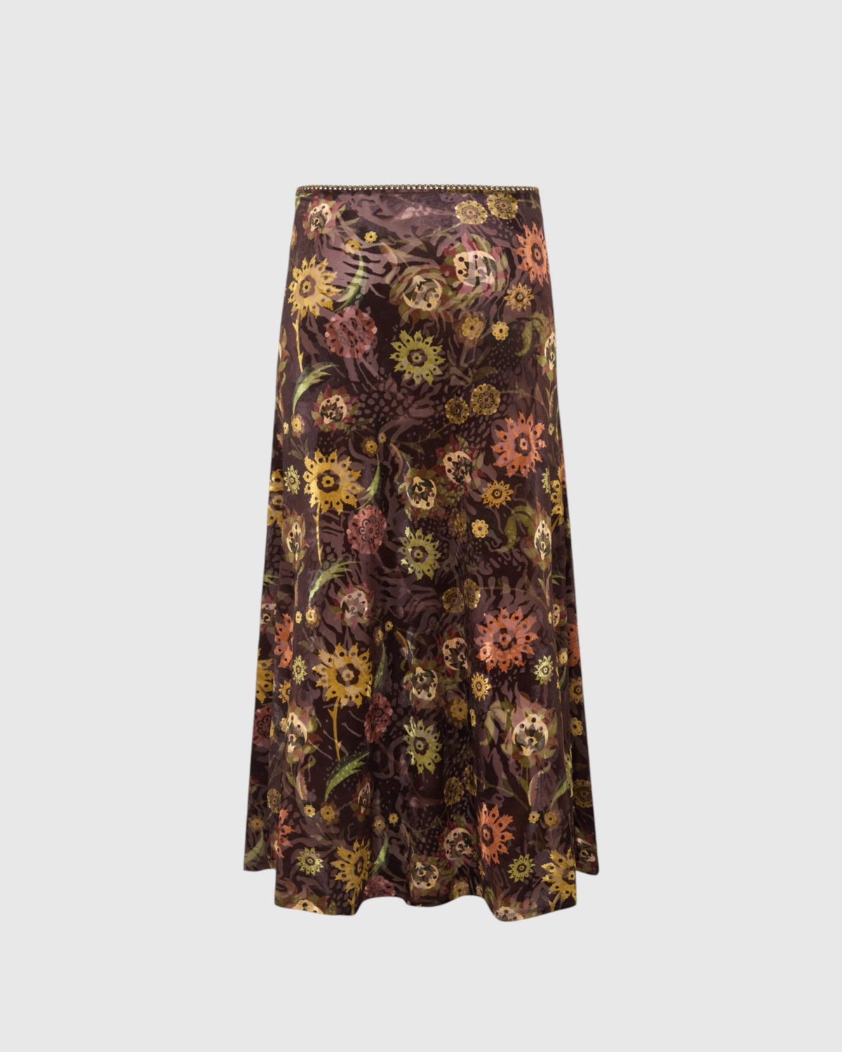 Siny floral-print midi skirt