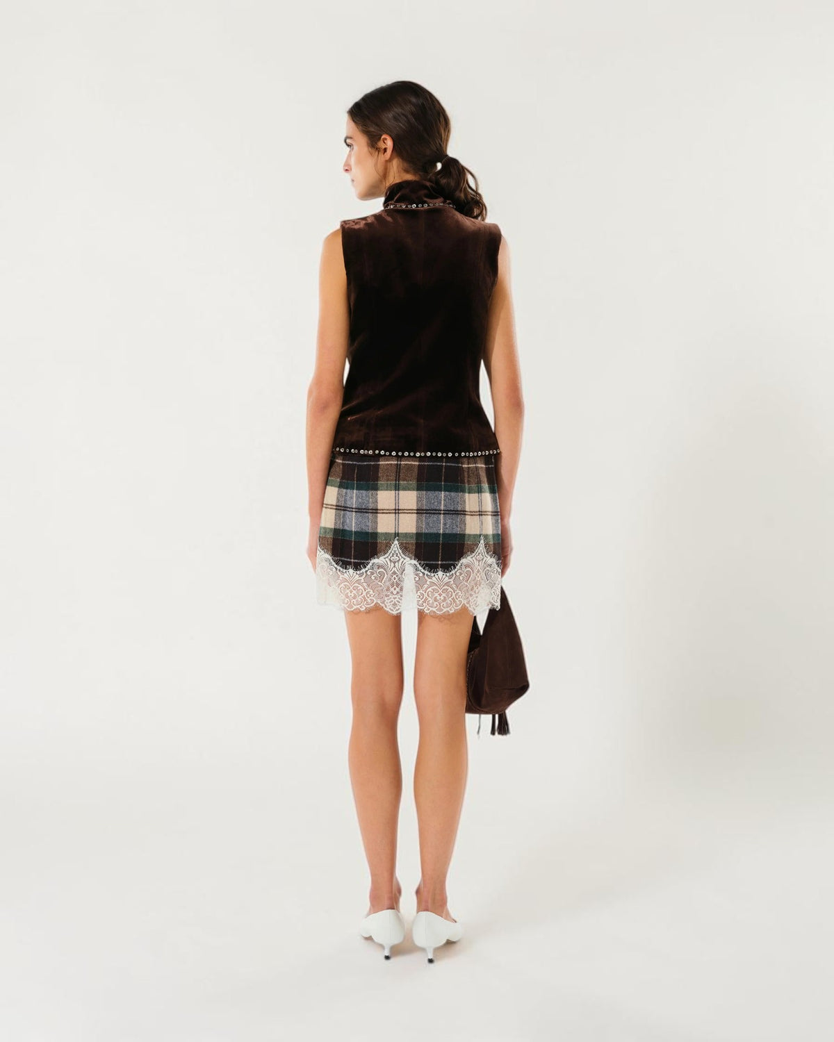 Witz mini skirt with lace trim