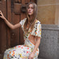 Siedrés Lidia Cut-out Midikleid in Creme im sitzenden Styling
