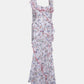 Maxikleid aus Devoré-Chiffon Creme