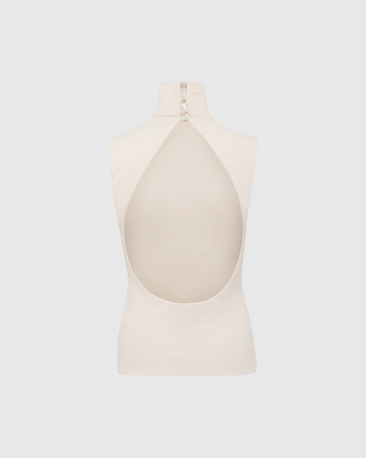 Lori sleeveless knit top ecru