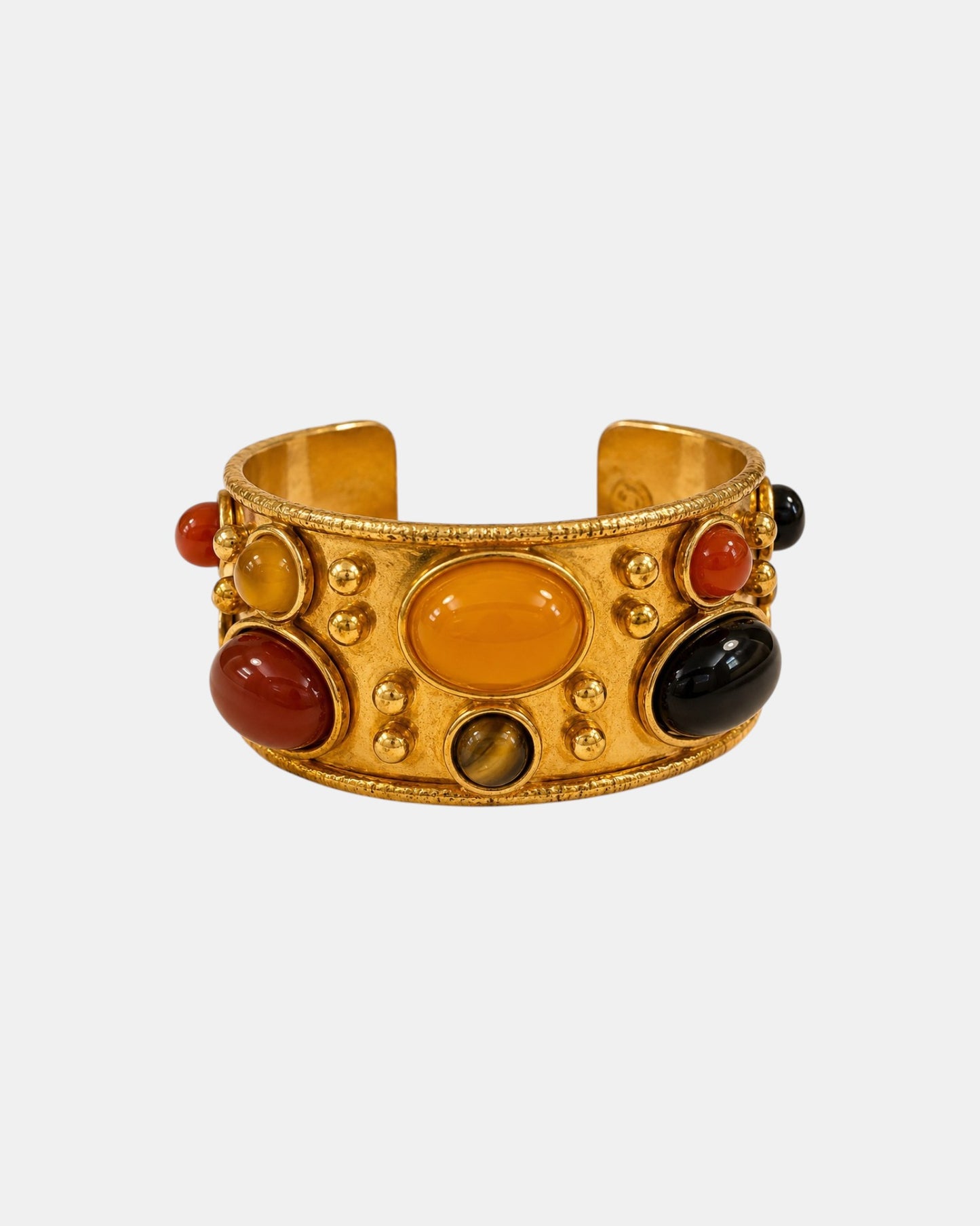 Byzantine Armband mit Onyx und Karneol in Gold