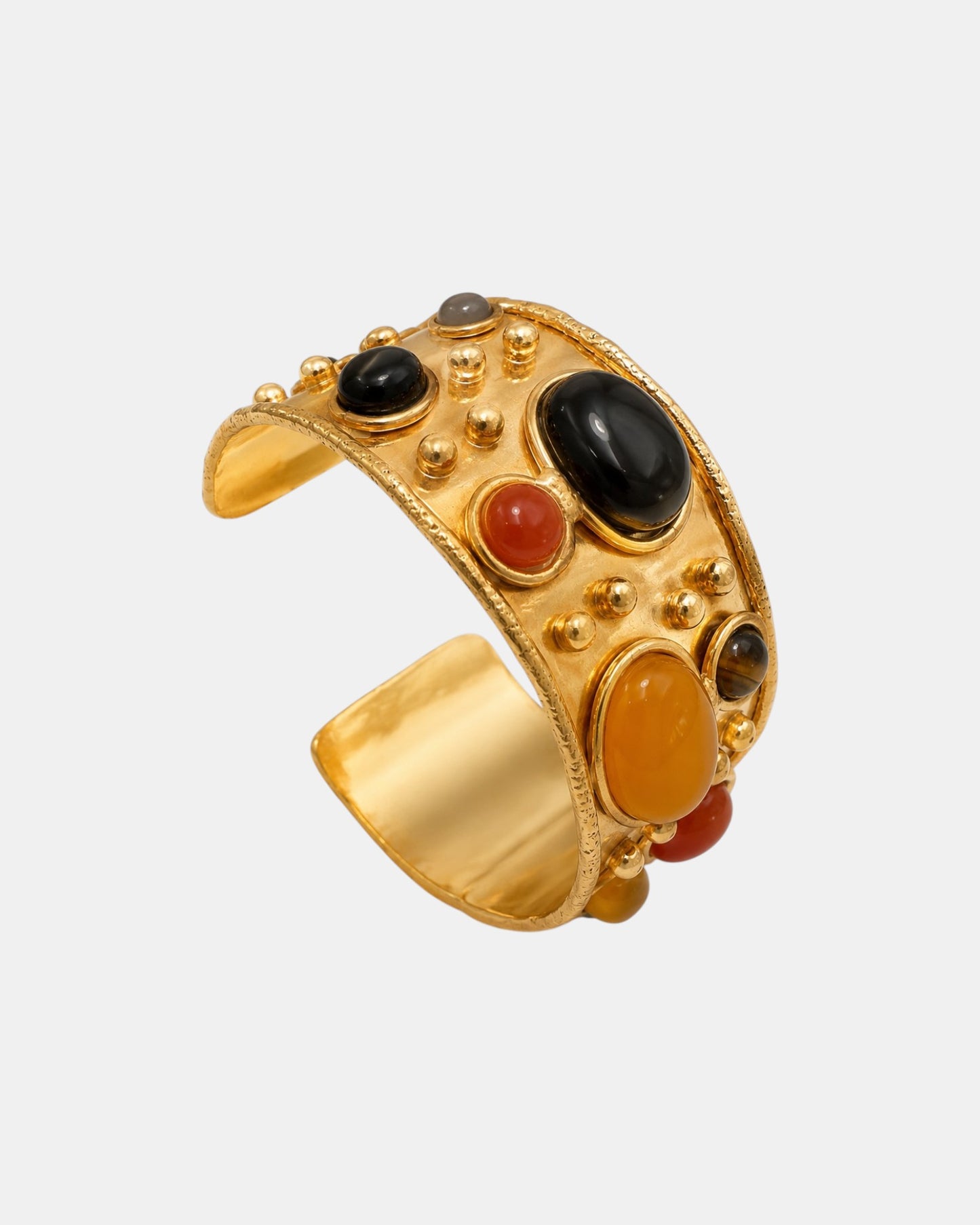 Byzantine Armband mit Onyx und Karneol in Gold