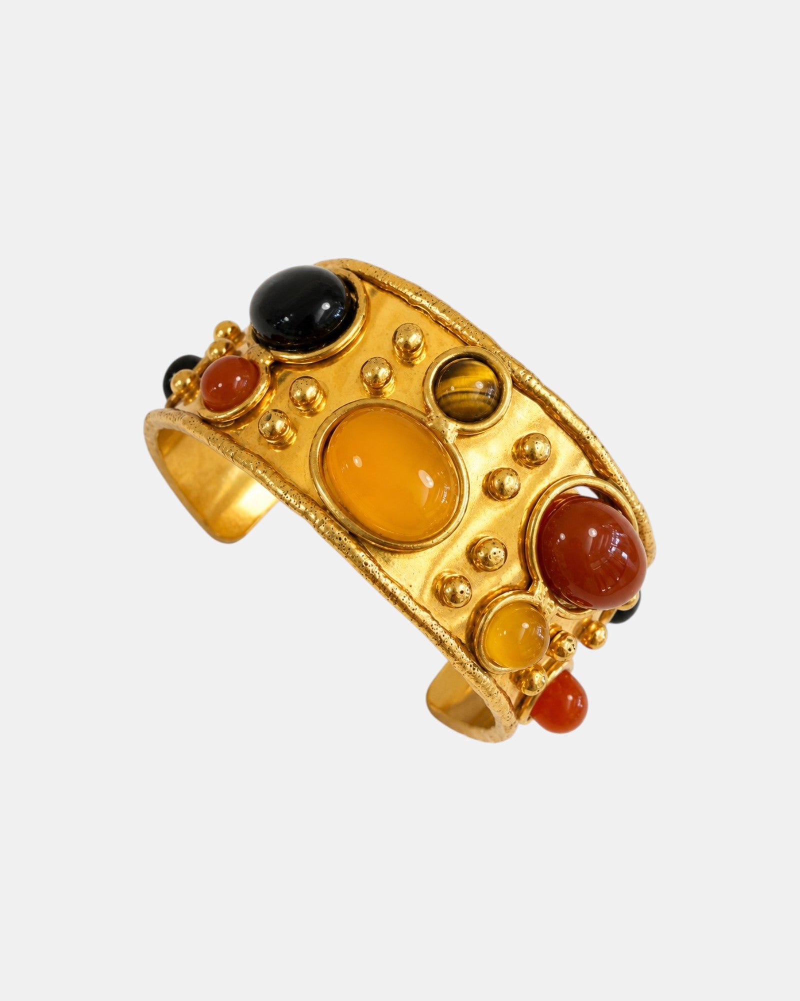 Byzantine Armband mit Onyx und Karneol in Gold