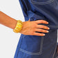 Armband in Gold mit weißer Emaille