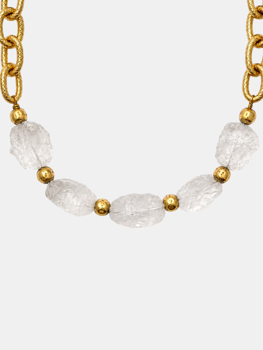 Kette mit Kristallen Gold
