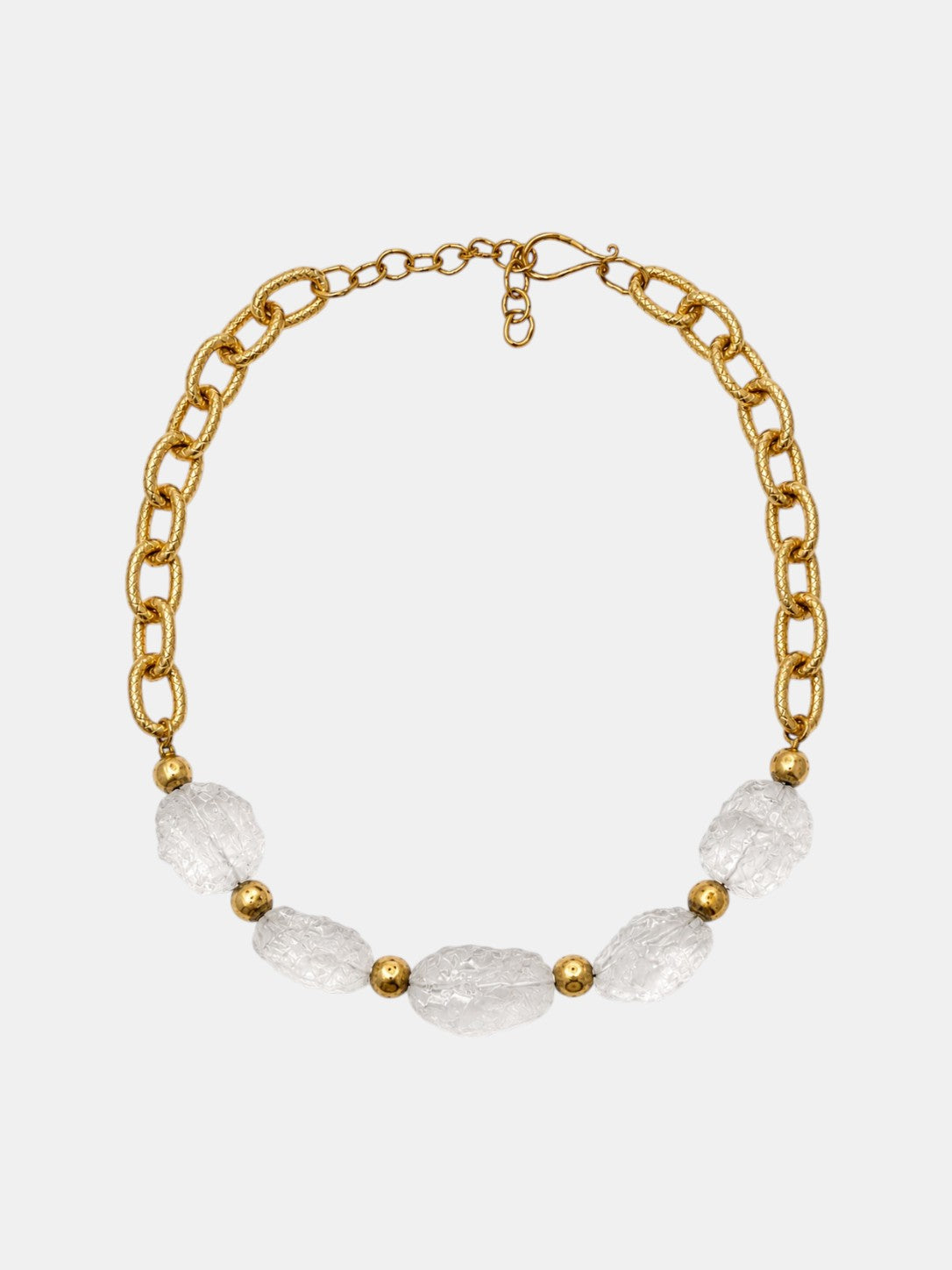 Kette mit Kristallen Gold