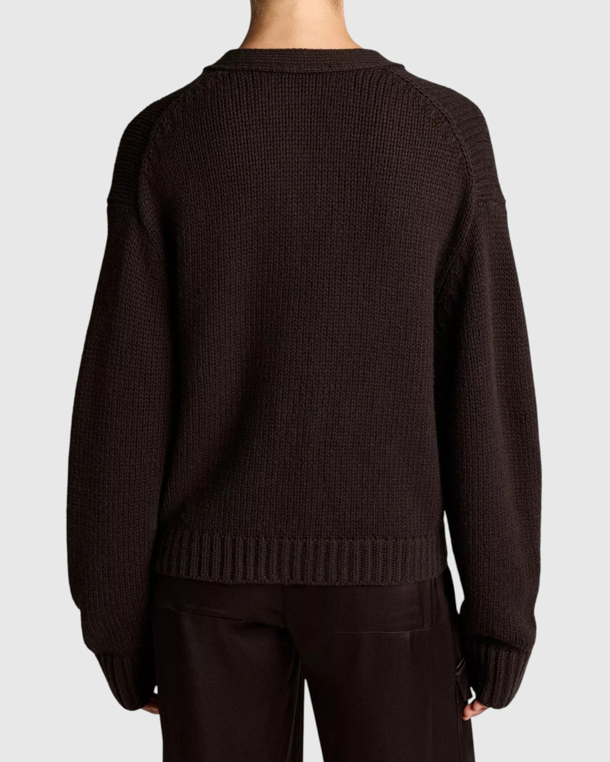 Boxy Woll-Cashmere Cardigan Braun