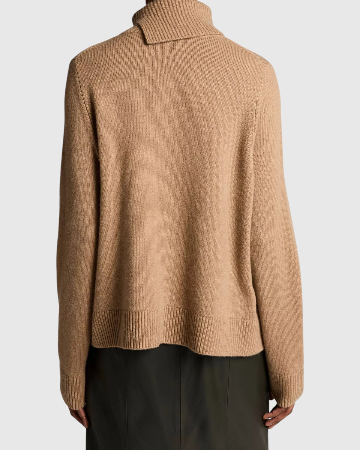 Woll-Cashmere Rollkragenpullover Camel