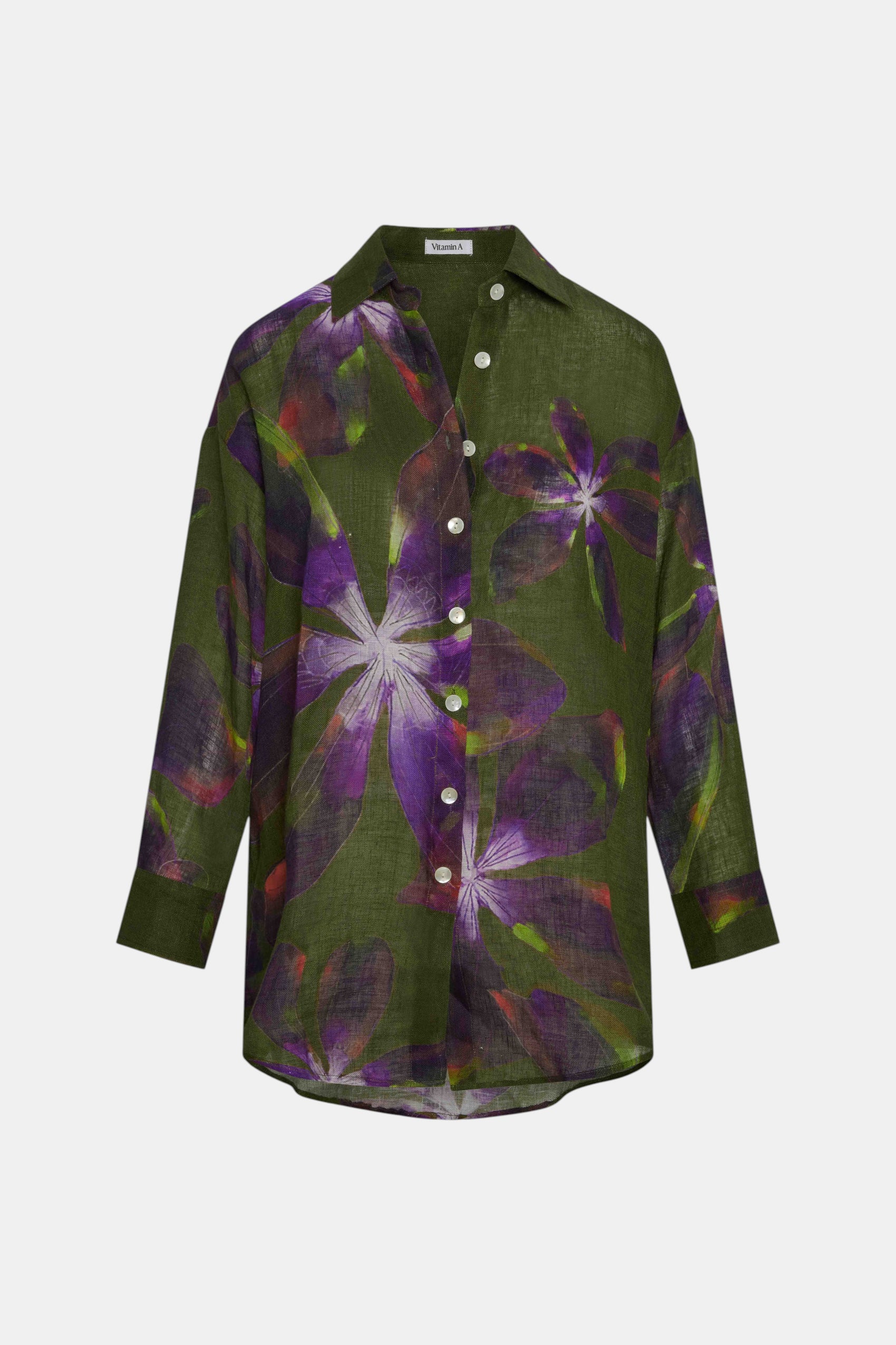 Playa Leinenbluse Watercolor Orchid