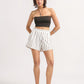 Leinen-Baumwollshorts Earth Stripe
