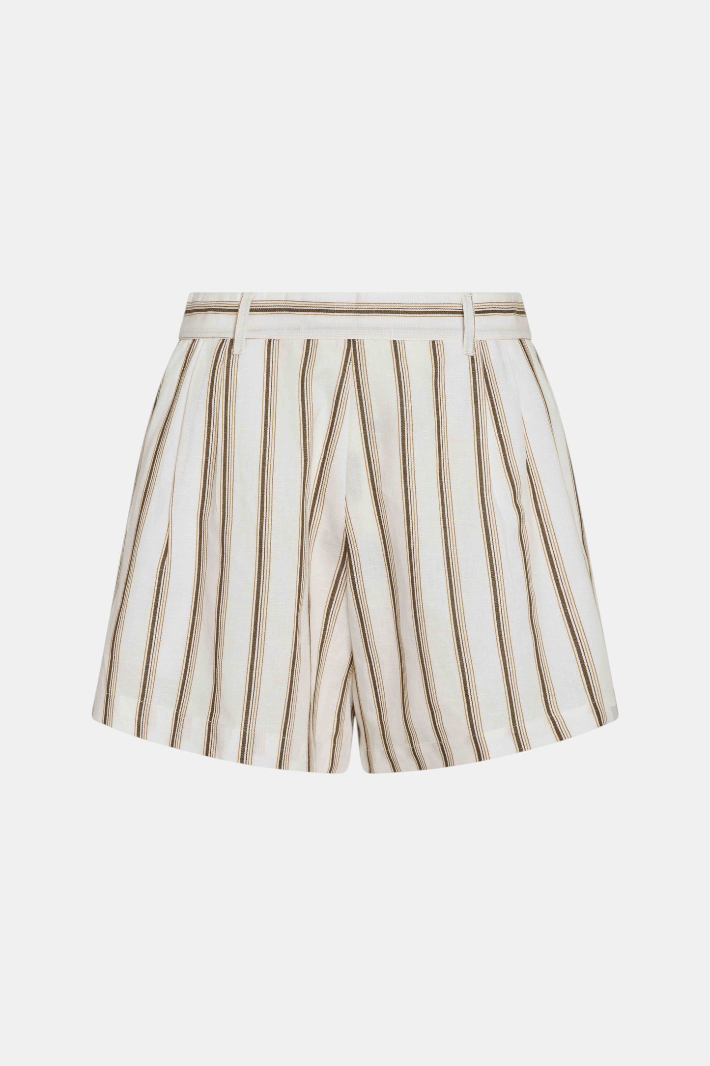 Leinen-Baumwollshorts Earth Stripe