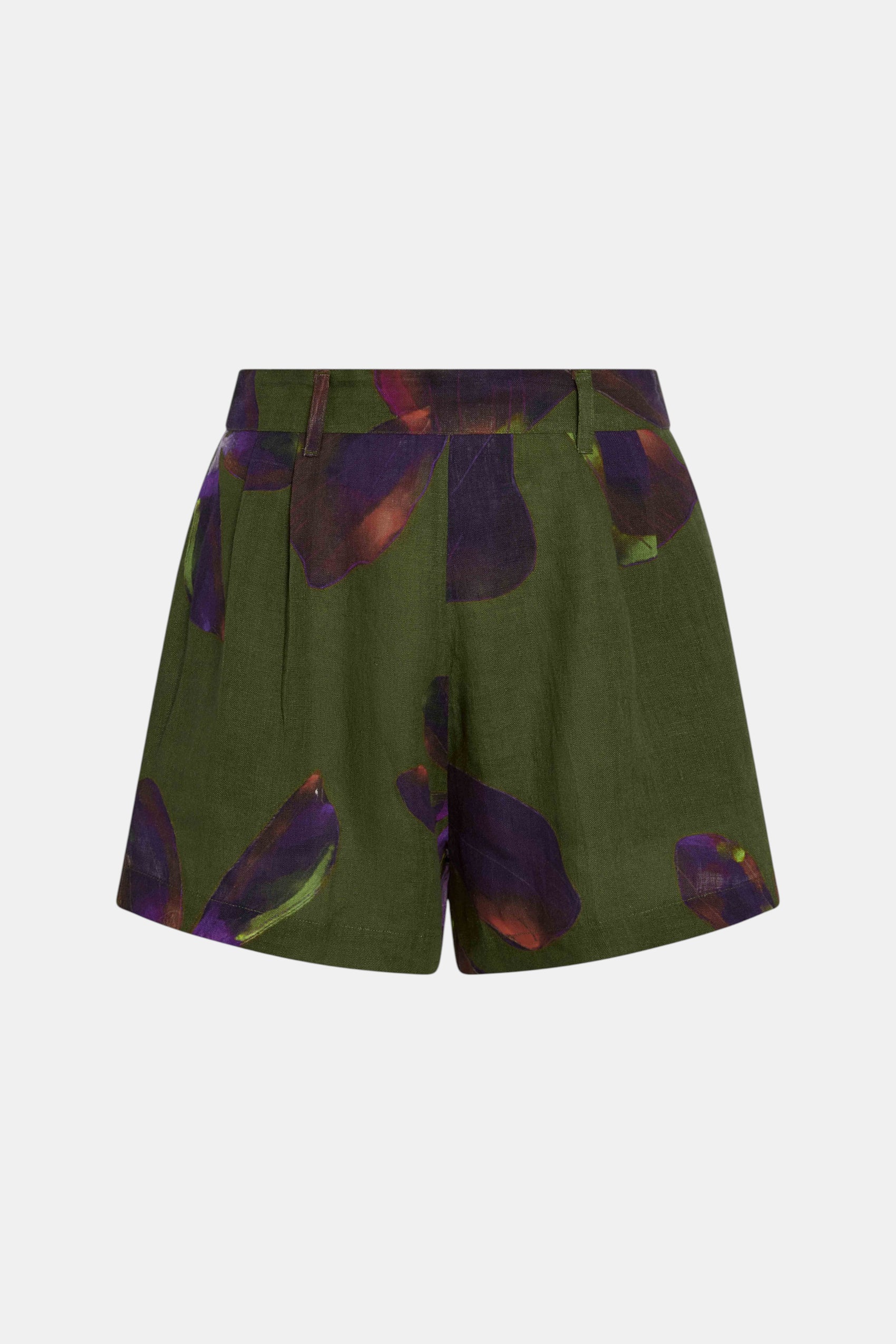 Leinen Shorts Watercolor Orchid