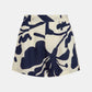 Leinen Shorts Night Flower